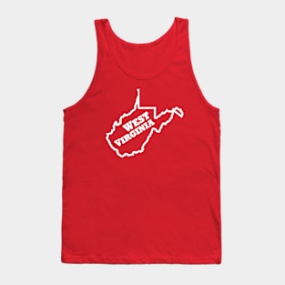 West Virginia Outline Text Tank Top